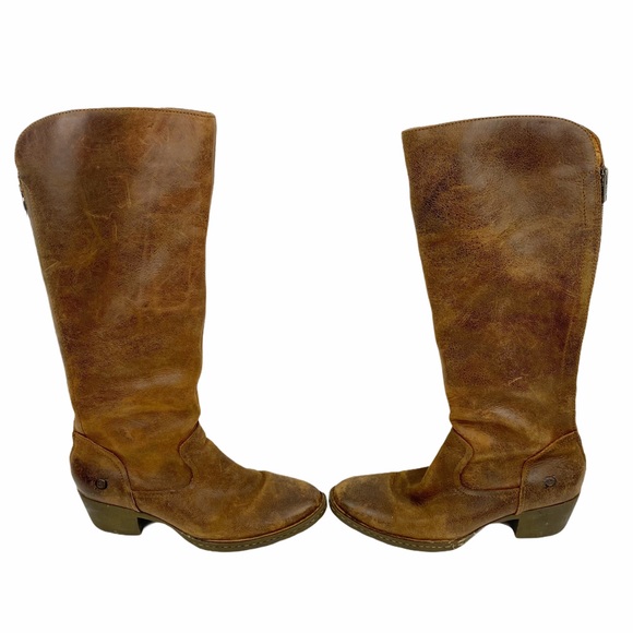 BORN Leather Knee High Riding Boots Vintage 8 - Picture 2 of 11